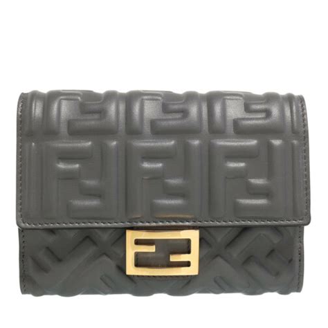 fendi grey wallet|fendi wallet vintage.